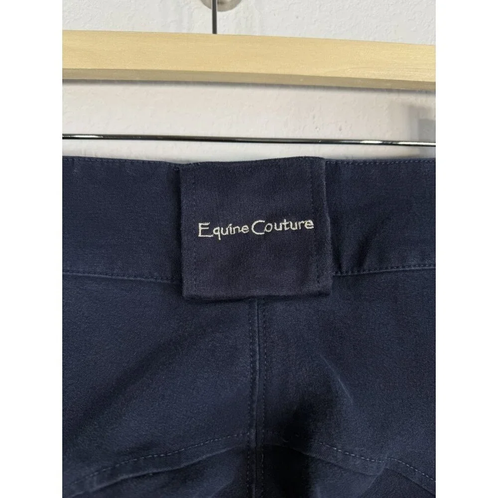 Equine Couture Horse Riding Schooling Breech Navy‎ Embroidered Women’s 30 Pants
